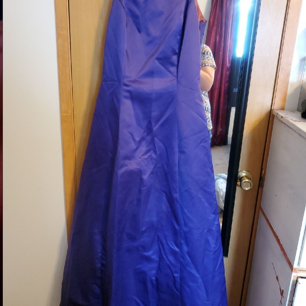 Urban Girl Nites Satin Dress in Purple and Red